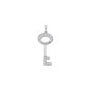 Image 1 : 0.11 CTW Diamond Small Key Pendant 14KT White Gold - REF-13F4N