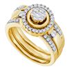 0.51 CTW Diamond Bridal Wedding Engagement Ring 14KT Yellow Gold - REF-101K2W