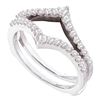0.50 CTW Diamond Ring 14KT White Gold - REF-48W7K