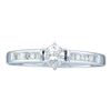 0.24 CTW Diamond Solitaire Bridal Engagement Ring 14KT White Gold - REF-38X9Y
