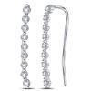 0.05 CTW Diamond Climber Earrings 10KT White Gold - REF-6N2F