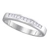 Image 1 : 0.25 CTW Princess Channel-set Diamond Single Row Ring 14KT White Gold - REF-31F4N