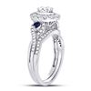Image 2 : 1.06 CTW Diamond Ring 14KT White Gold - REF-194N2X