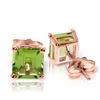 Image 1 : Genuine 1.75 ctw Peridot Earrings Jewelry 14KT Rose Gold - REF-24Z3N