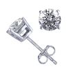 Image 1 : 14K White Gold 1.06 ctw Natural Diamond Stud Earrings - REF-141G9M-WJ13295