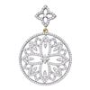 Image 1 : 1.05 CTW Diamond Circle Pendant 10KT Yellow Gold - REF-82X4Y