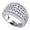 1.21 CTW Diamond Symmetrical Fashion Ring 10KT White Gold - REF-97N4F