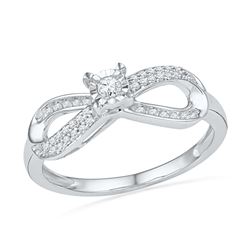 0.20 CTW Diamond Infinity Promise Bridal Ring 10KT White Gold - REF-22W4K