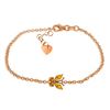 Image 1 : Genuine 0.60 ctw Citrine Bracelet Jewelry 14KT Rose Gold - REF-41N6R