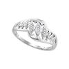 Image 1 : 0.06 CTW Diamond Openwork Ring 10KT White Gold - REF-13F4N