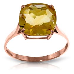 Genuine 3.6 ctw Citrine Ring Jewelry 14KT Rose Gold - REF-34Z7N