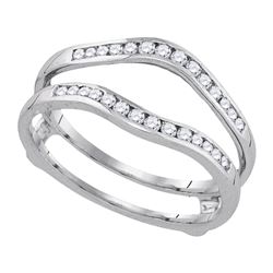1 CTW Diamond Wedding Bridal Enhancer Ring 14k White Gold - REF-101W9K