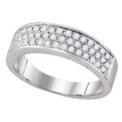 0.49 CTW Diamond Ring 10KT White Gold - REF-41H9M