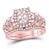 Image 1 : 1.02 CTW Diamond Ring 14KT Rose Gold - REF-143H3N