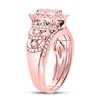 Image 2 : 1.02 CTW Diamond Ring 14KT Rose Gold - REF-143H3N