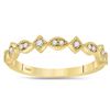Image 1 : 0.10 CTW Diamond Squares Stackable Ring 14KT Yellow Gold - REF-22H4M