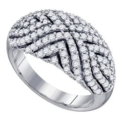1.09 CTW Diamond Fashion Ring 10KT White Gold - REF-86Y8X