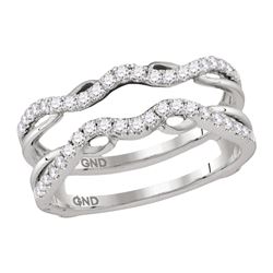 0.33 CTW Diamond Ring 14KT White Gold - REF-52Y4X