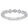 Image 1 : 0.10 CTW Diamond Squares Stackable Ring 14KT White Gold - REF-22F4N