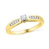Image 1 : 0.20 CTW Diamond Solitaire Bridal Ring 10KT Yellow Gold - REF-24F2N