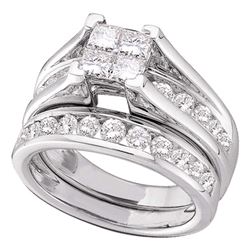 3 CTW Princess Diamond Bridal Engagement Ring 14KT White Gold - REF-359Y9X
