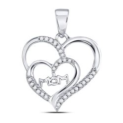 0.12 CTW Diamond Pendant 10KT White Gold - REF-14M3H