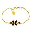 Genuine 3.15 ctw Garnet & Citrine Bracelet Jewelry 14KT Yellow Gold - REF-56W4Y