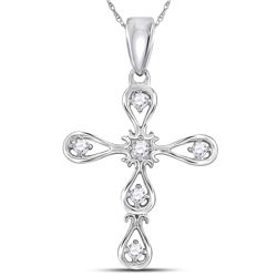 0.08 CTW Diamond Pendant 10KT White Gold - REF-14Y3X