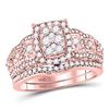Image 1 : 1.09 CTW Diamond Ring 14KT Rose Gold - REF-153K4W