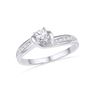 0.33 CTW Diamond Bridal Wedding Engagement Anniversary Ring 10KT White Gold - REF-40X4Y