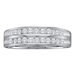 0.25 CTW Diamond 2-Row Fashion Ring 10KT White Gold - REF-22M4H
