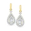 Image 1 : 0.50 CTW Diamond Solitaire Teardrop Dangle Earrings 10KT Yellow Gold - REF-49X5Y