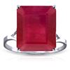 Image 1 : Genuine 7.5 ctw Ruby Ring Jewelry 14KT White Gold - REF-87A2K