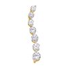 Image 1 : 1.01 CTW Pave-set Diamond Journey Graduated Pendant 14KT Yellow Gold - REF-119Y9X