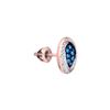 Image 2 : 0.33 CTW Blue Color Diamond Oval Cluster Earrings 10KT Rose Gold - REF-30H2M