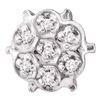 Image 1 : 0.05 CTW Prong-set Diamond Cluster Stud Earrings 10KT White Gold - REF-6Y6X