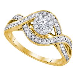 0.50 CTW Princess Diamond Solitaire Bridal Engagement Ring 14KT Yellow Gold - REF-71K9W
