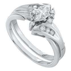 0.25 CTW Marquise Diamond Bridal Engagement Ring 10KT White Gold - REF-34Y4X