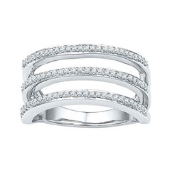0.25 CTW Diamond Ring 10KT White Gold - REF-34H4M