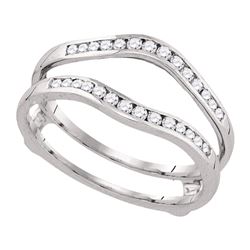 0.25 CTW Diamond Ring 14KT White Gold - REF-33K7W