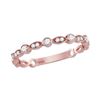 Image 1 : 0.15 CTW Diamond Stackable Ring 10KT Rose Gold - REF-16K4W