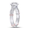 Image 2 : 0.97 CTW Diamond Ring 14KT 2Tone Gold - REF-276W3M