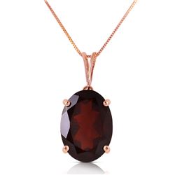 Genuine 6 ctw Garnet Necklace Jewelry 14KT Rose Gold - REF-37H6X