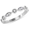 Image 1 : 0.10 CTW Diamond Stackable Ring 14KT White Gold - REF-22X4Y