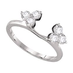 0.75 CTW Diamond Ring 14KT White Gold - REF-82N4F