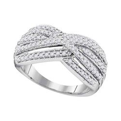 0.62 CTW Diamond Ring 10KT White Gold - REF-64K4W