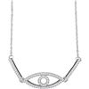 Image 1 : 0.20 CTW Diamond Eye Chain Bracelet 10KT White Gold - REF-34F4N