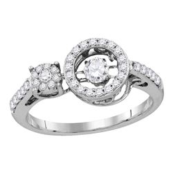 0.48 CTW Diamond Solitaire Ring 10KT White Gold - REF-43H4M