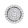 Image 1 : 0.50 CTW Princess Diamond Soleil Cluster Pendant 14KT White Gold - REF-56Y2X