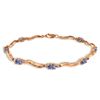 Image 1 : Genuine 2.01 ctw Tanzanite & Diamond Bracelet Jewelry 14KT Rose Gold - REF-89W5Y